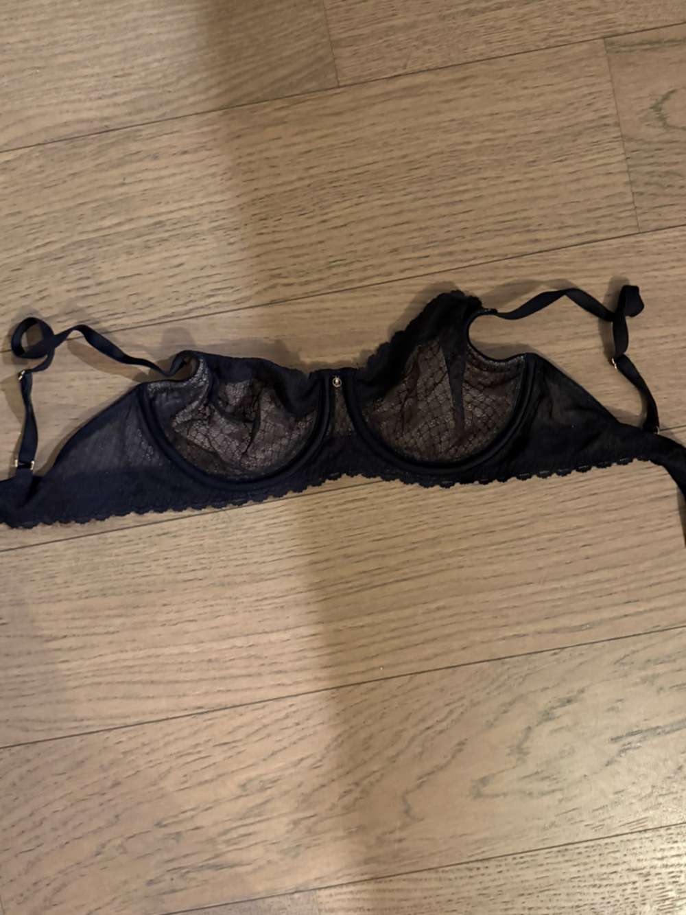 Jennifer Lopez Black Sheer Lace Underwire Bra